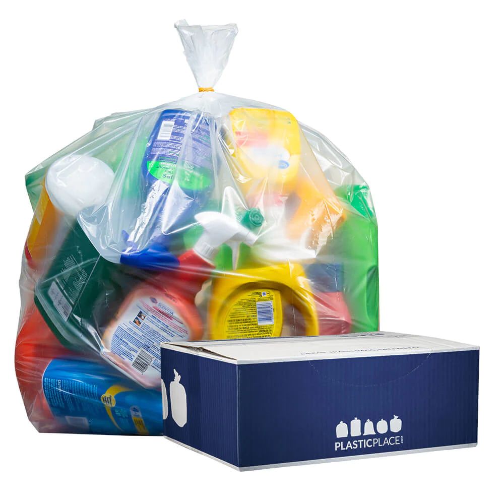 Plasticplace 7-10 gal. Clear Trash Bags (Case of 500)