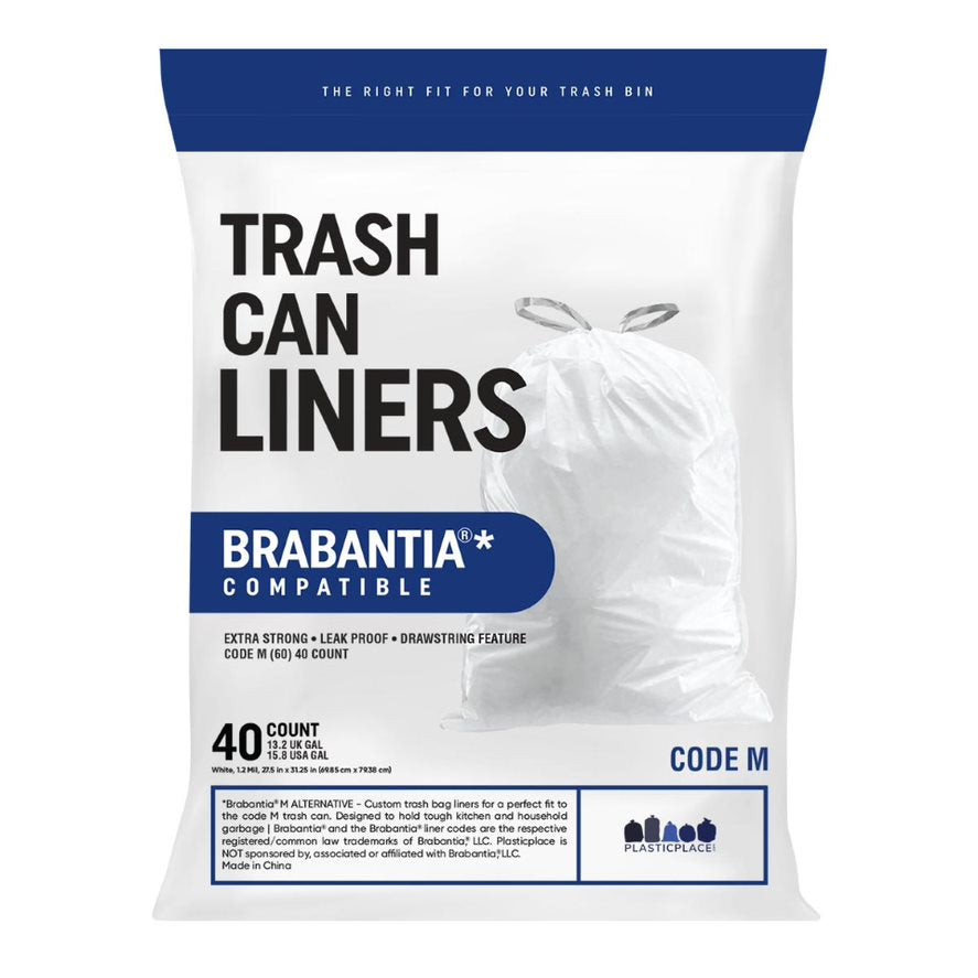  Plasticplace Trash Bags simplehuman (x) Code C White
