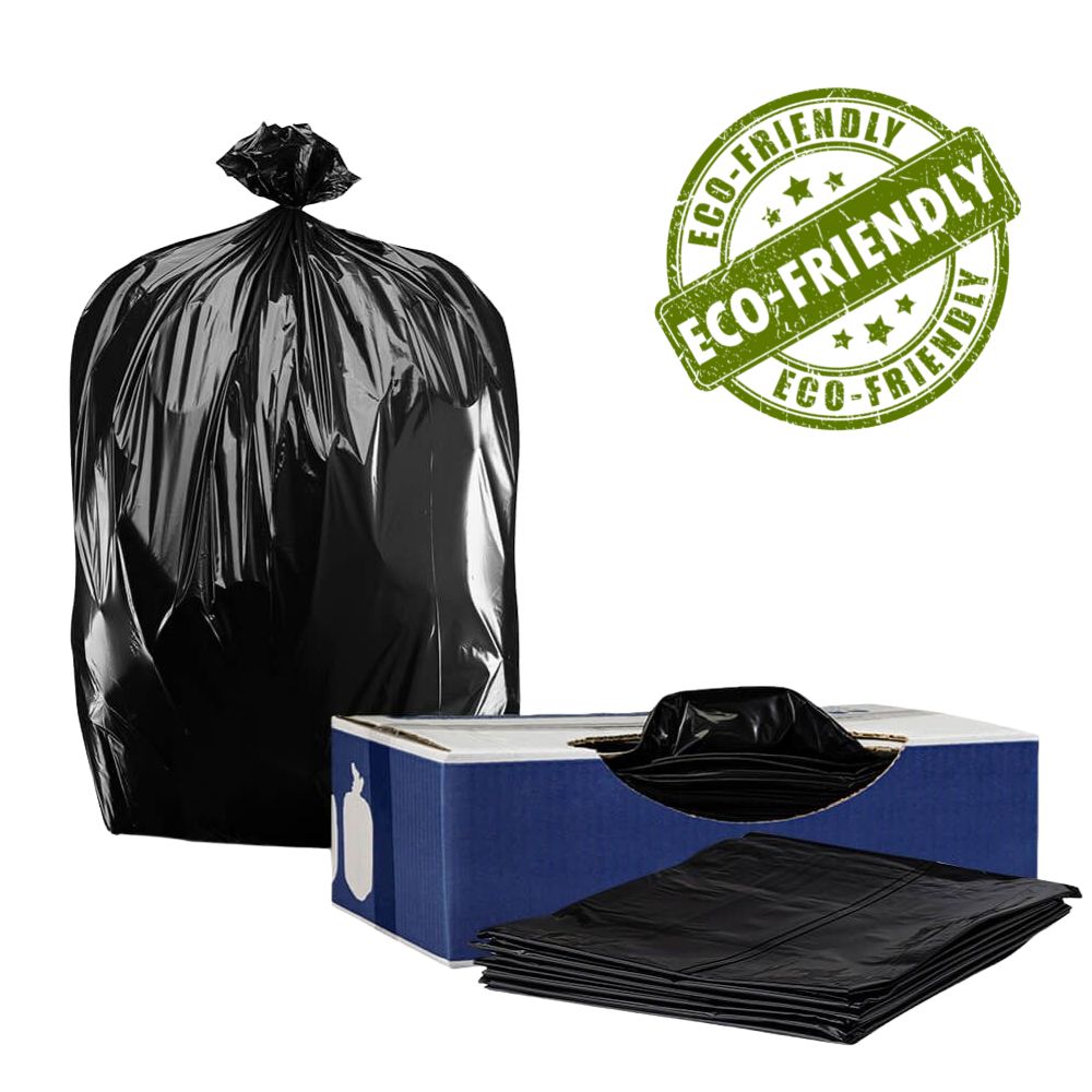 55 Gallon Clear Regular Duty Trash Bags - 0.7 Mil