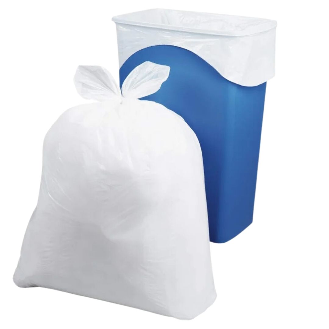 Plasticplace 32-33 Gallon High Density Trash Bags, Black (250
