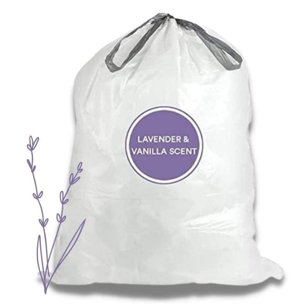 Plasticplace 13 Gallon Extra Tall Drawstring Trash Bags - Clear