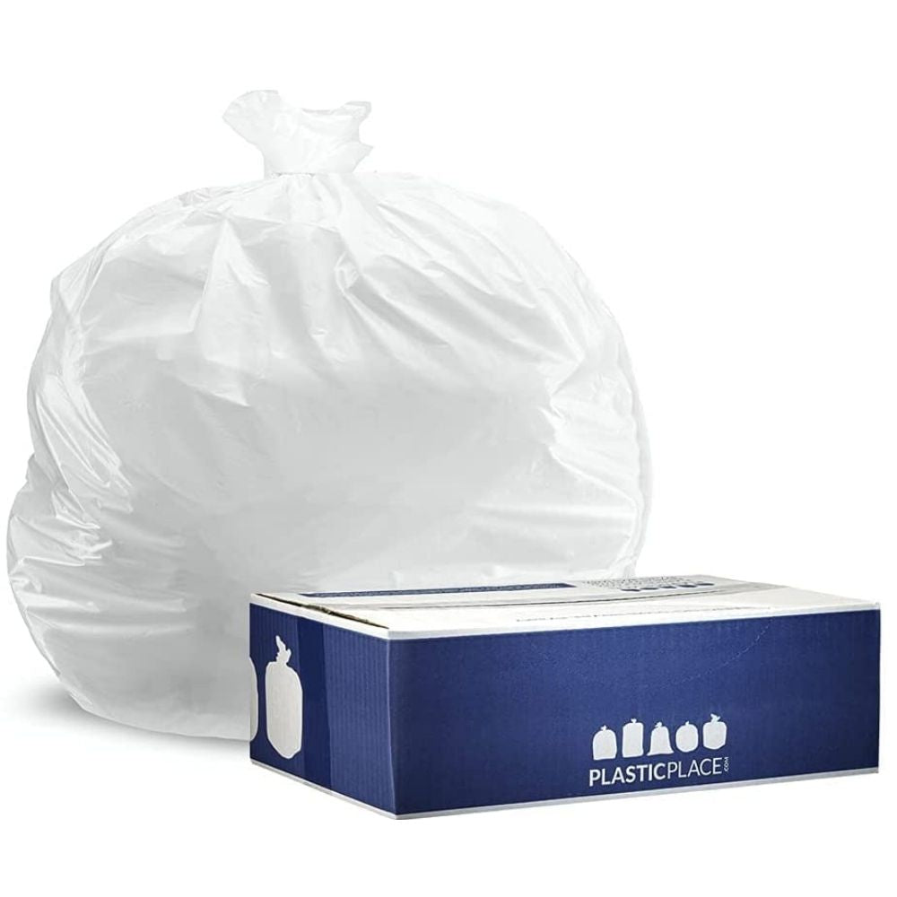 Plasticplace 32-33 Gallon Trash Bags, 1 Mil, Black, 33'' X 39