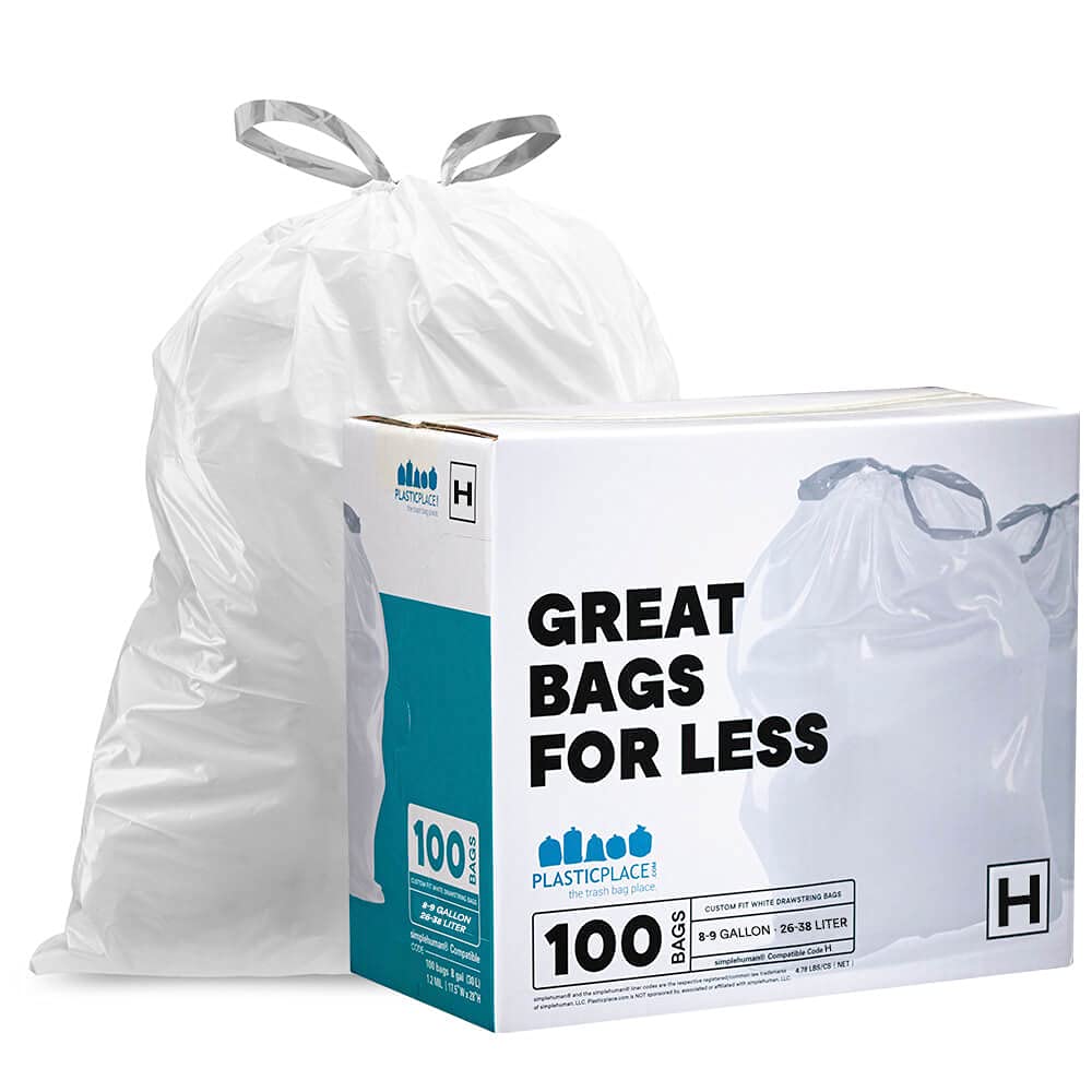 Plasticplace 56 Gallon Heavy Duty Trash Bags, 100 Count, Black