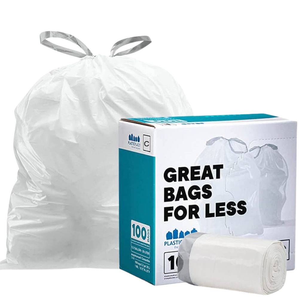 Plasticplace 32-33 Gallon Extra Clear Recycling Bags (100 Count)
