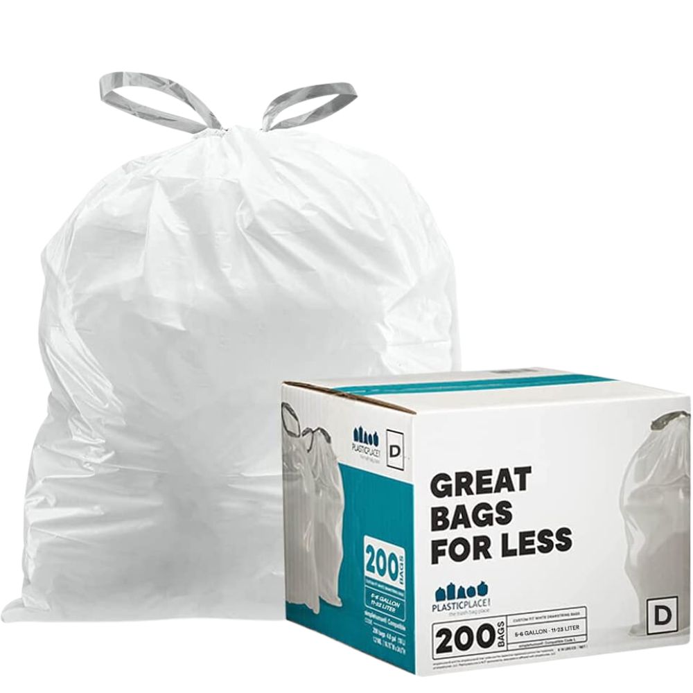 Repl. Simplehuman D-Style 20L, 5.2 Gallon Garbage Bag (100PK)