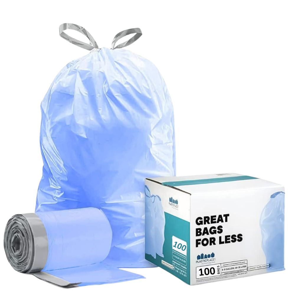 Plasticplace 35 Gallon Trash Bags - Black, case of 100 bags