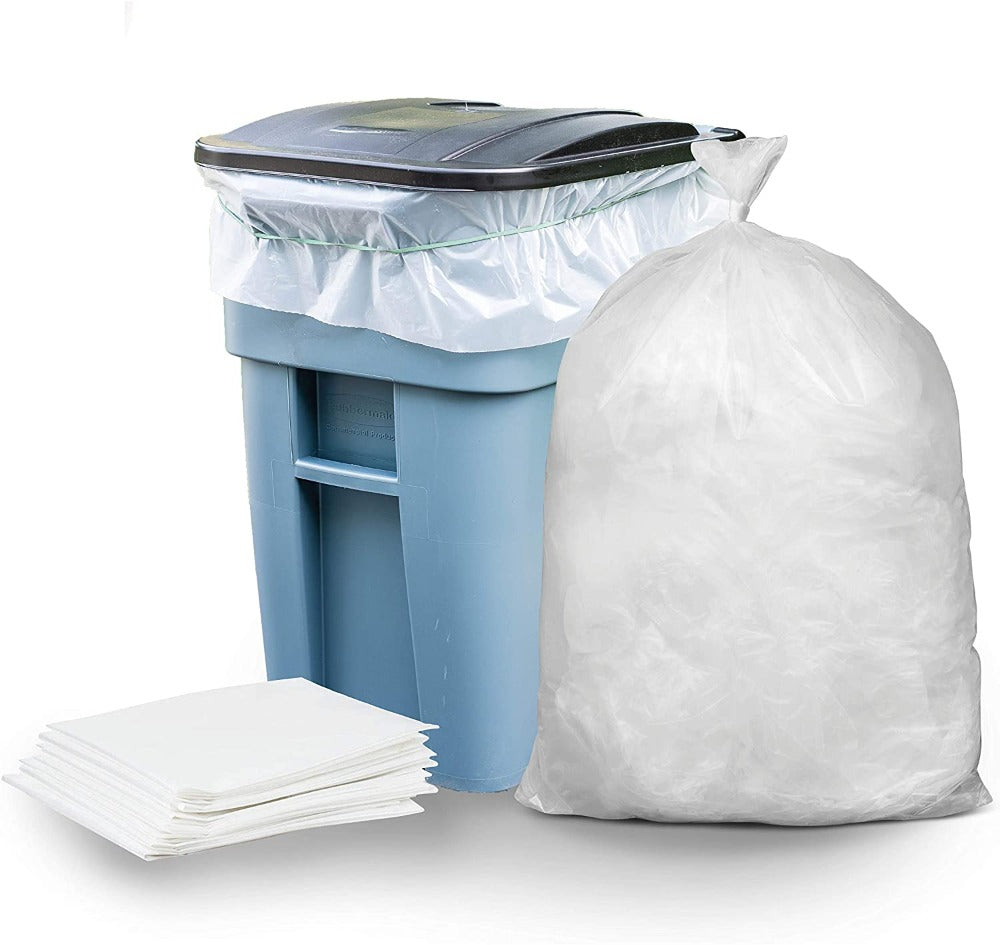 Plasticplace Heavy Duty 55-60 Gallon Trash Bags, 100 Count, Clear 