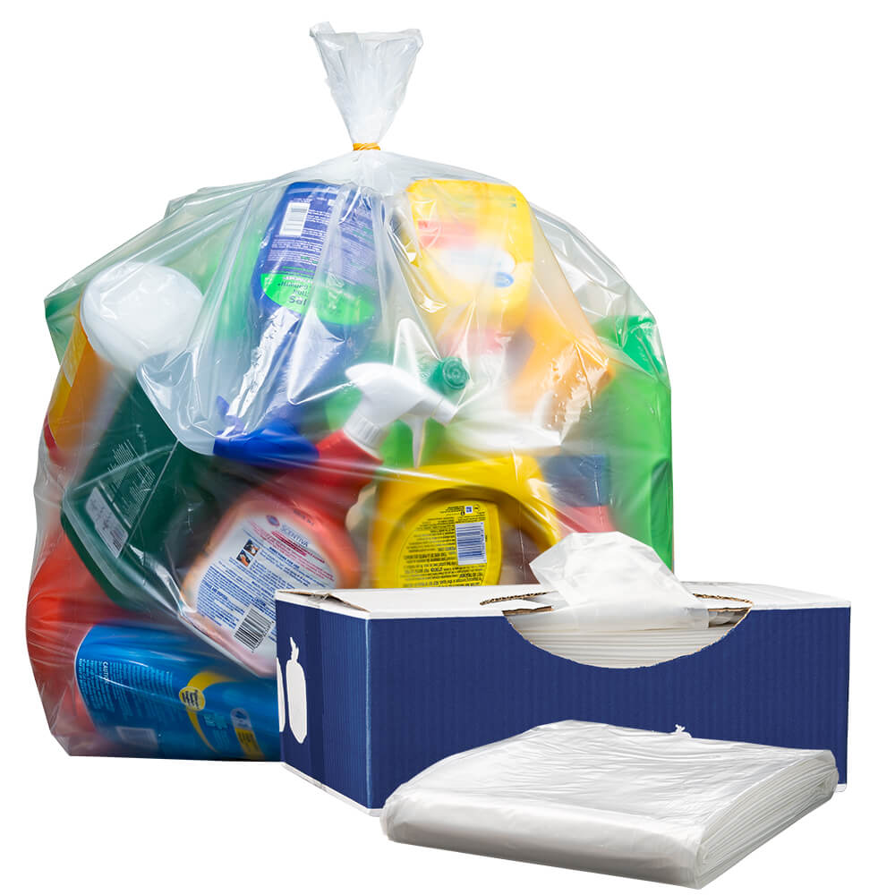 Plasticplace plasticplace 55-60 gallon trash bags, 2.0 mil, 38w x 58h,  black, 100 / case