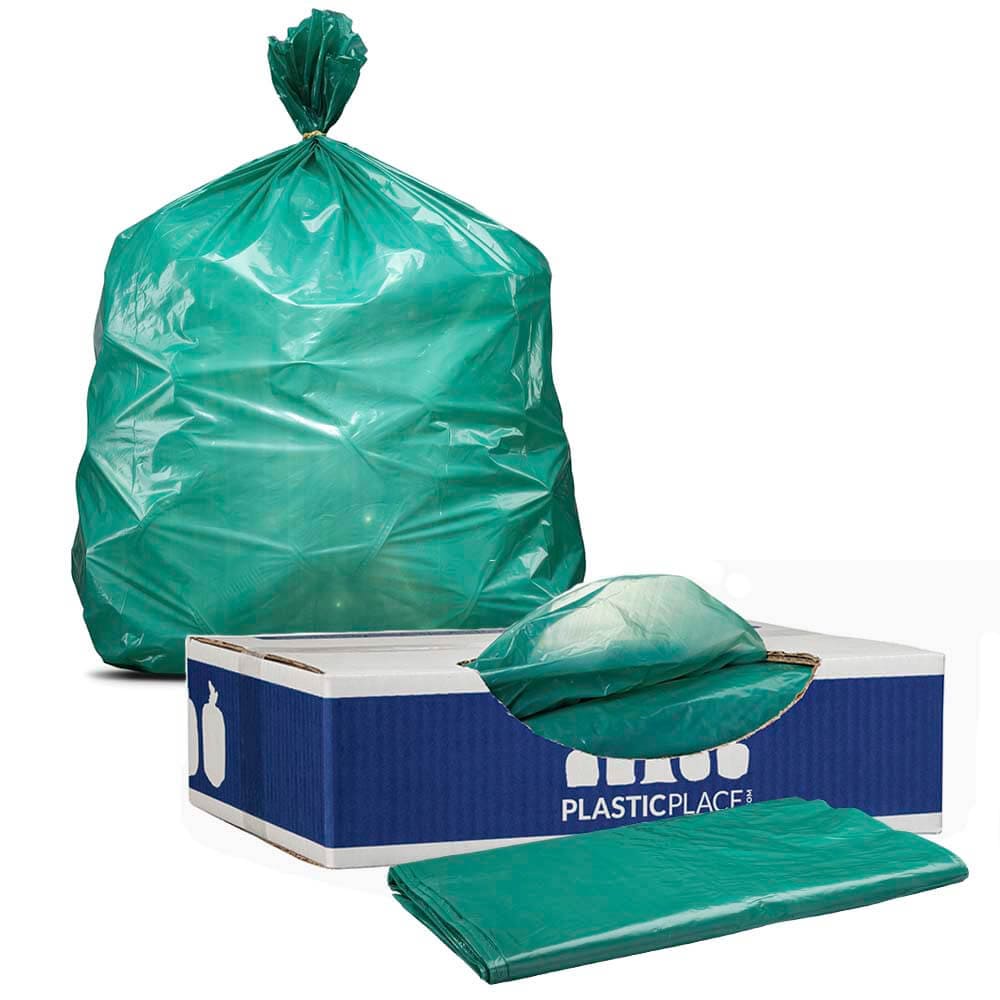 PlasticMill 20-30 Gallon, Blue, 1.2 mil, 30x36, 200 Bags/Case, Garbage Bags / Trash Can