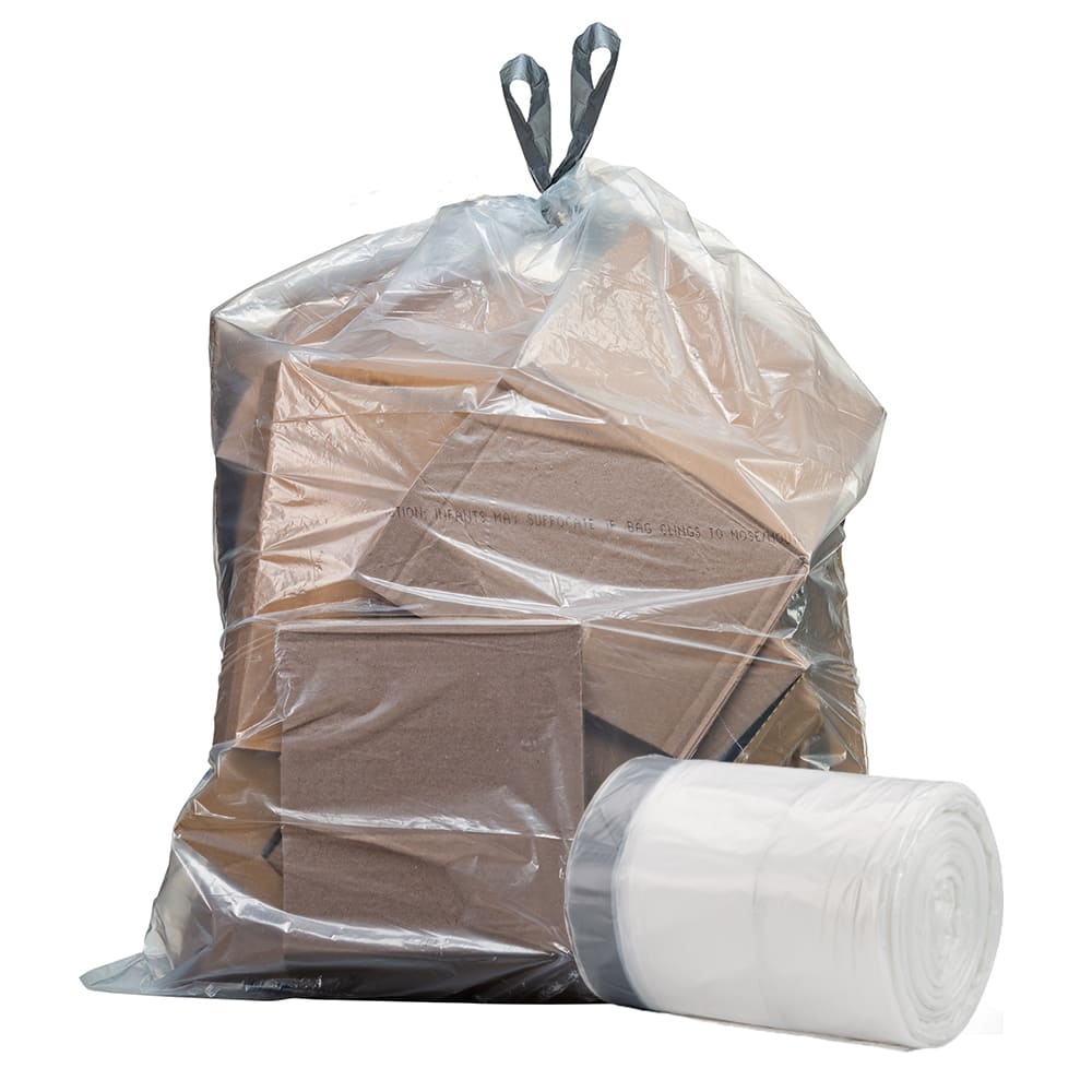 Plasticplace 32-33 Gallon Trash Bags, 1 Mil, Black, 33'' X 39