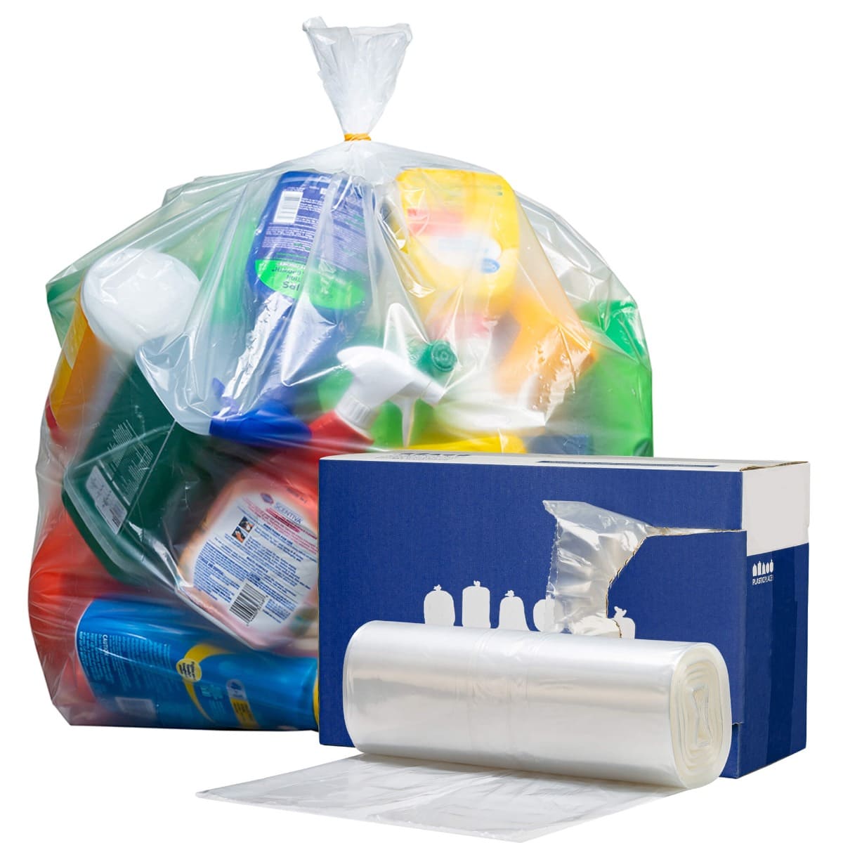 Plasticplace 55-60 Gallon Trash Bags, 1.2 Mil, 38wx58h, (100