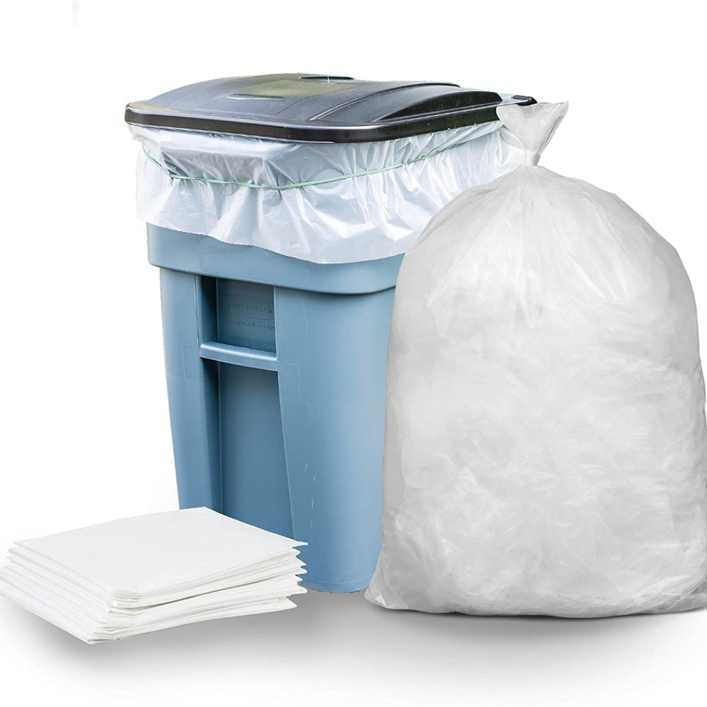 96 Gallon Clear Trash Bags for Rolling Cans | T95205CL | Plasticplace ...