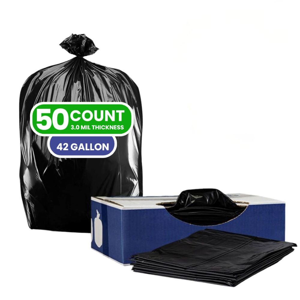 42 Gallon Contractor Bags - 3.0 Mil - 50/Case