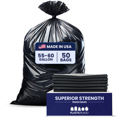 55-60 Gallon Contractor Bags - 3.0 Mil - 50/Case