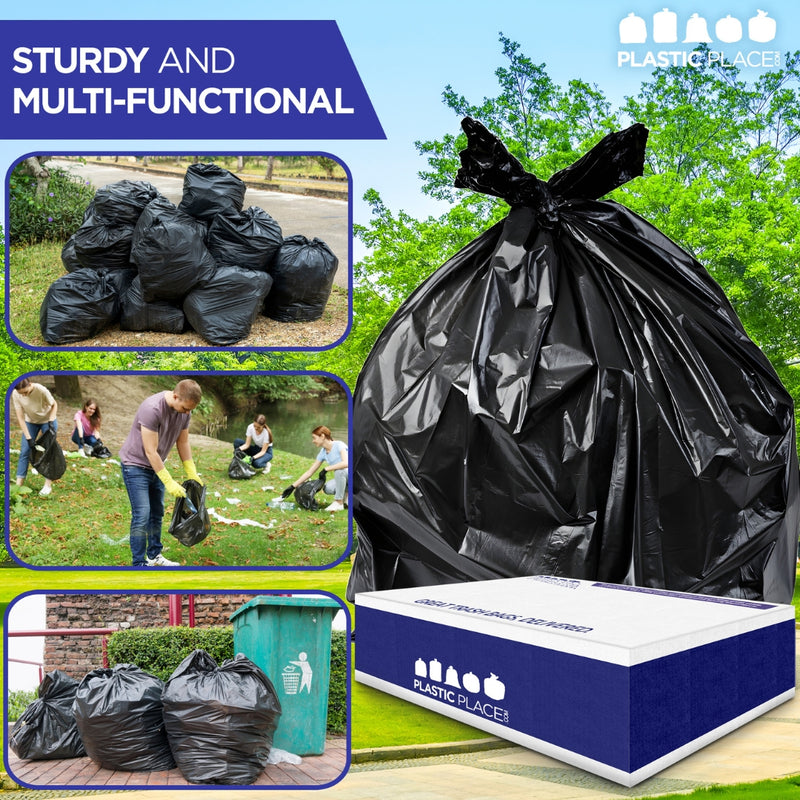 55-60 Gallon Trash Bags - 1.2 Mil - 100/Case