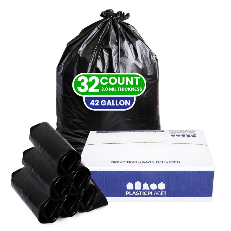 42 Gallon Contractor Bags - 3.0 Mil - 32/Case