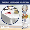 Pre-Cut Clear Plastic Disposable Tablecloth - Coreless Roll - 66x72"