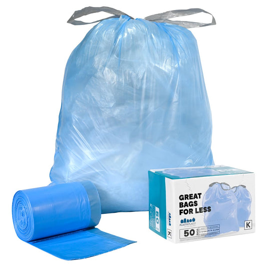 Sample of - 10 Gallon Simplehuman®* Compatible Blue Trash Bags Code K