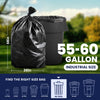 55-60 Gallon Trash Bags - 1.5 Mil - 100/Case