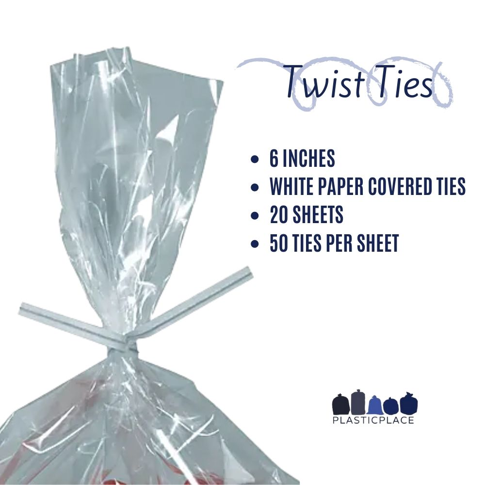 500 Twist Ties for Trash Bags - Plasticplace