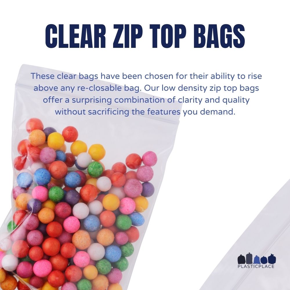 Zip Bags, 2 Mil - Plain - Plasticplace