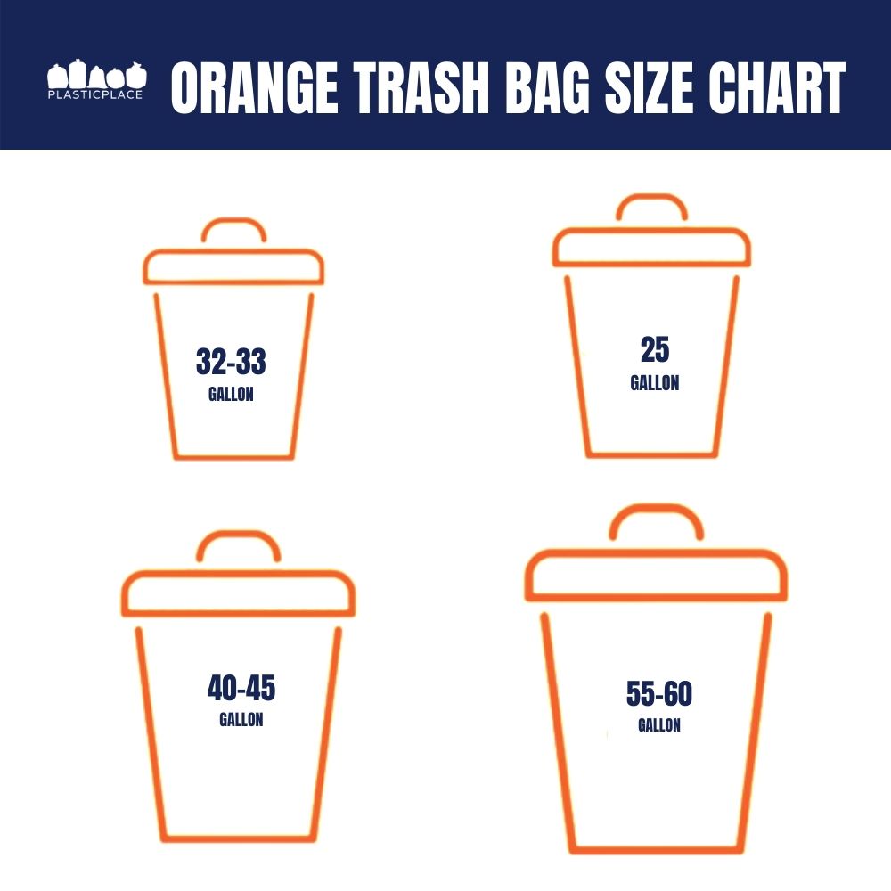 Orange 42 Gallon Contractor Trash Bags | C42305RNG | Plasticplace ...